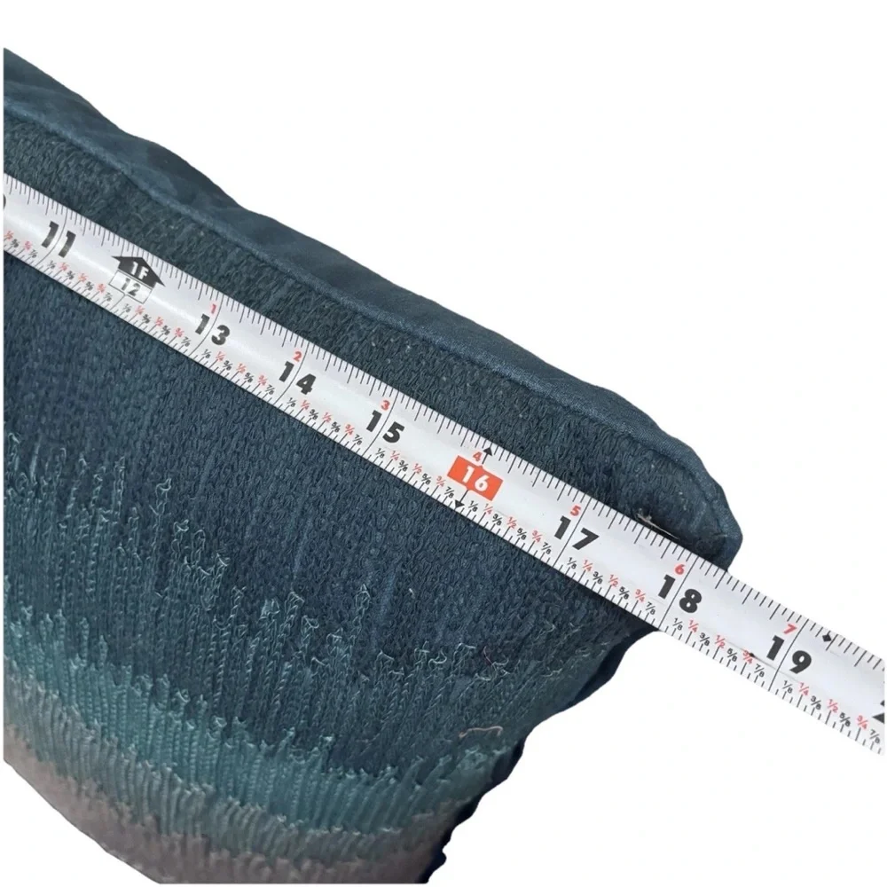 Pier 1 Teal and Cream Accent Pillow